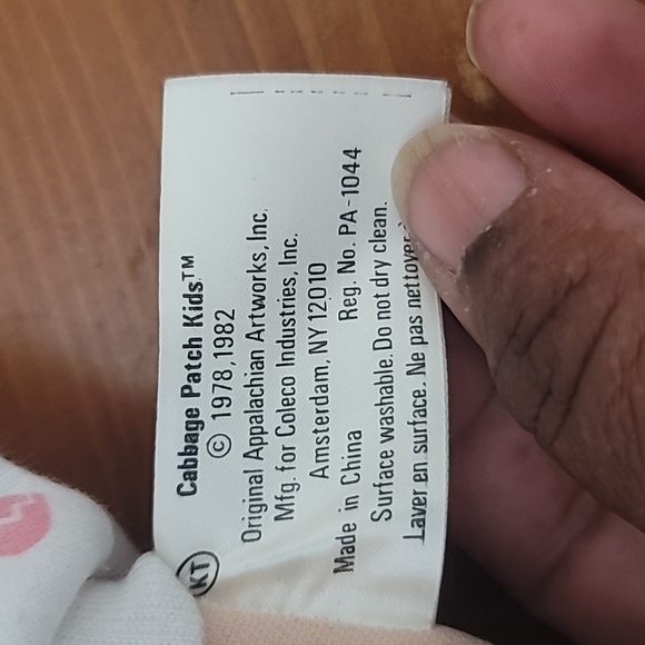 VINTAGE CABBAGE PATCH DOLL BLONDE HAIR BLUE EYE 1978 -1982 15 INCH - Picture 6 of 7